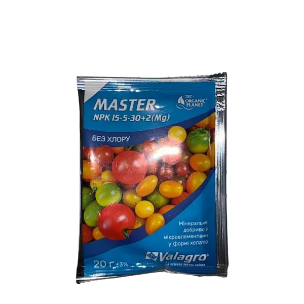 добриво Master plus 15:5:30 Valagro, 20г