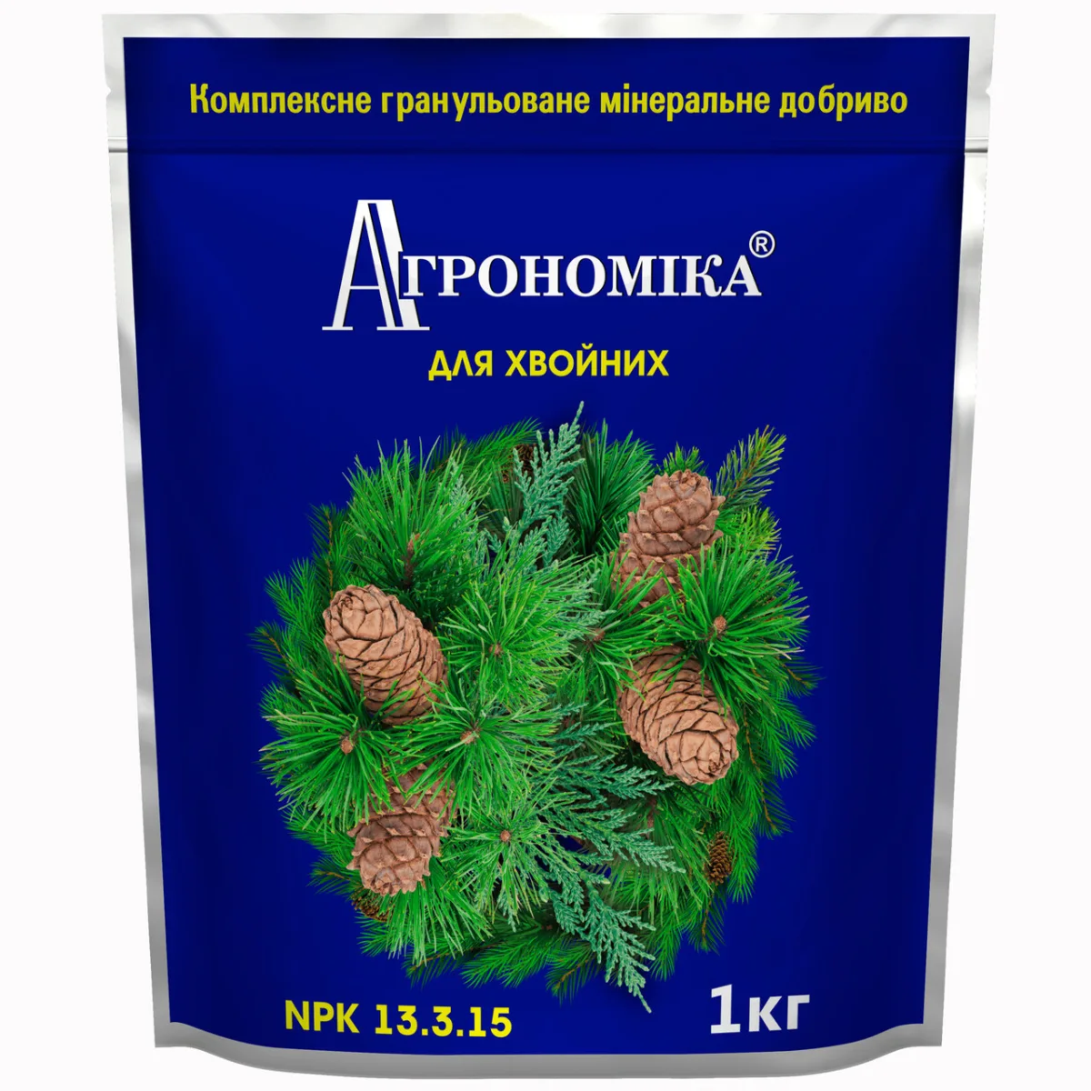 Добриво пролонгованої дії для хвойних Агрономіка 13.3.15 ,1 кг.