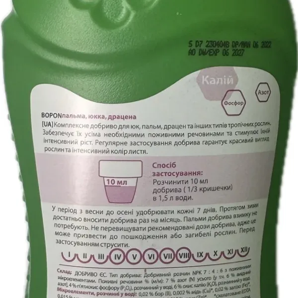 Добриво рідке для хвойних рослин Biopon, 0,5 л