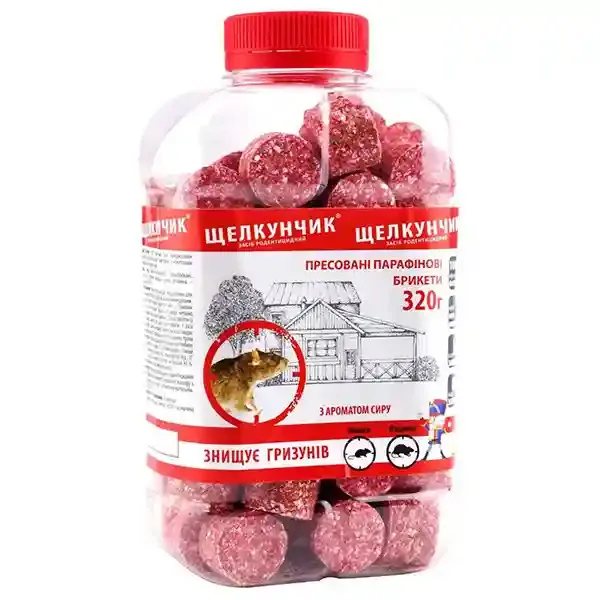 Лускунчик Родентицид парафінові брикети, 320 г